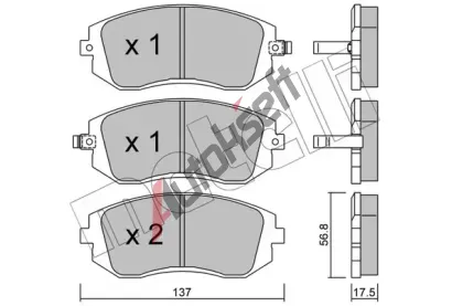 METELLI Sada brzdovch destiek MT 22-0500-0, 22-0500-0