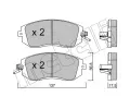 METELLI Sada brzdovch destiek ‐ MT 22-0500-1