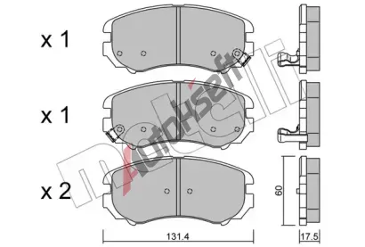 METELLI Sada brzdovch destiek MT 22-0503-0, 22-0503-0