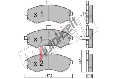 METELLI Sada brzdovch destiek MT 22-0504-0, 22-0504-0