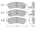 METELLI Sada brzdovch destiek ‐ MT 22-0510-1
