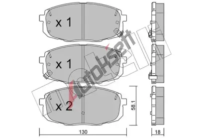 METELLI Sada brzdovch destiek MT 22-0513-1, 22-0513-1