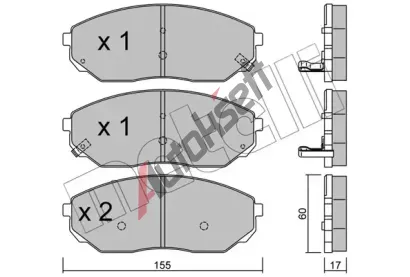 METELLI Sada brzdovch destiek MT 22-0515-0, 22-0515-0