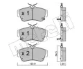 METELLI Sada brzdovch destiek ‐ MT 22-0521-0