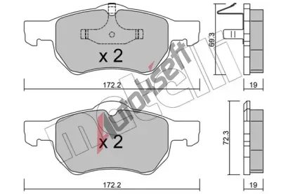 METELLI Sada brzdovch destiek MT 22-0523-0, 22-0523-0