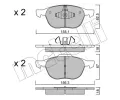 METELLI Sada brzdovch destiek ‐ MT 22-0534-0
