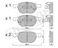 METELLI Sada brzdovch destiek ‐ MT 22-0534-2