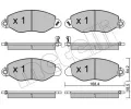Sada brzdovch destiek METELLI ‐ MT 22-0536-0