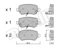 Sada brzdovch destiek METELLI ‐ MT 22-0542-2