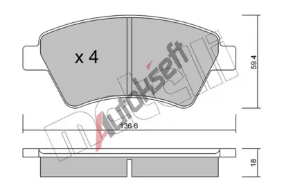 METELLI Sada brzdovch destiek MT 22-0544-0, 22-0544-0