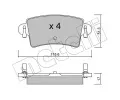 METELLI Sada brzdovch destiek ‐ MT 22-0546-0