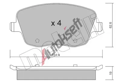 METELLI Sada brzdovch destiek MT 22-0547-0, 22-0547-0