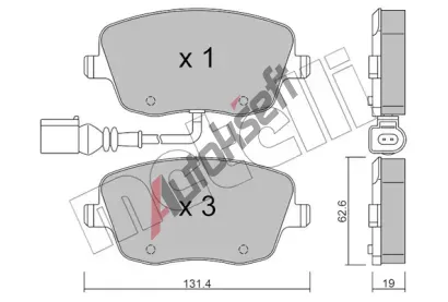 METELLI Sada brzdovch destiek MT 22-0547-1, 22-0547-1