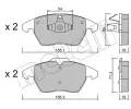 METELLI Sada brzdovch destiek ‐ MT 22-0548-1