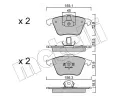 METELLI Sada brzdovch destiek ‐ MT 22-0549-3