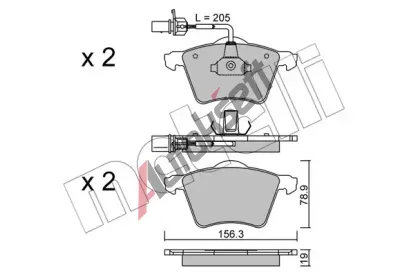 METELLI Sada brzdovch destiek MT 22-0550-1, 22-0550-1