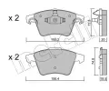 Sada brzdovch destiek METELLI ‐ MT 22-0552-3