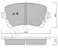 METELLI Sada brzdovch destiek ‐ MT 22-0554-2