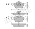 METELLI Sada brzdovch destiek ‐ MT 22-0557-5