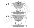 METELLI Sada brzdovch destiek ‐ MT 22-0558-0