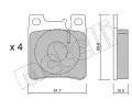 METELLI Sada brzdovch destiek ‐ MT 22-0567-0