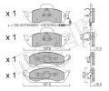 METELLI Sada brzdovch destiek ‐ MT 22-0569-0