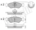 Sada brzdovch destiek METELLI ‐ MT 22-0571-0