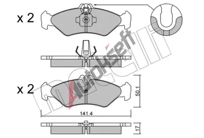 METELLI Sada brzdovch destiek MT 22-0571-0, 22-0571-0