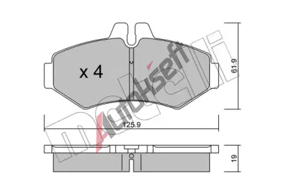 METELLI Sada brzdovch destiek MT 22-0572-0, 22-0572-0