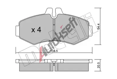 METELLI Sada brzdovch destiek MT 22-0573-0, 22-0573-0