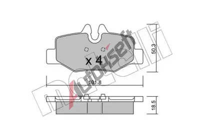 METELLI Sada brzdovch destiek MT 22-0576-0, 22-0576-0