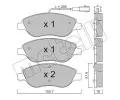 Sada brzdovch destiek METELLI ‐ MT 22-0577-0