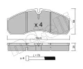 METELLI Sada brzdovch destiek ‐ MT 22-0578-5