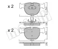 METELLI Sada brzdovch destiek ‐ MT 22-0598-0