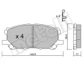 METELLI Sada brzdovch destiek ‐ MT 22-0618-0