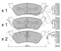 METELLI Sada brzdovch destiek ‐ MT 22-0625-0