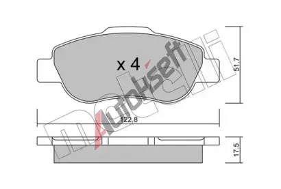 METELLI Sada brzdovch destiek MT 22-0638-0, 22-0638-0