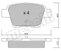METELLI Sada brzdovch destiek ‐ MT 22-0639-0