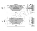 METELLI Sada brzdovch destiek ‐ MT 22-0642-0