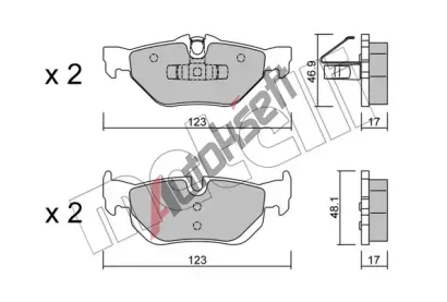 METELLI Sada brzdovch destiek MT 22-0642-0, 22-0642-0