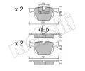 METELLI Sada brzdovch destiek ‐ MT 22-0643-0