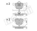 METELLI Sada brzdovch destiek ‐ MT 22-0644-0