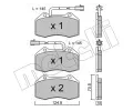 METELLI Sada brzdovch destiek ‐ MT 22-0651-2