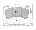 METELLI Sada brzdovch destiek ‐ MT 22-0654-0