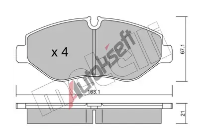 METELLI Sada brzdovch destiek MT 22-0671-0, 22-0671-0
