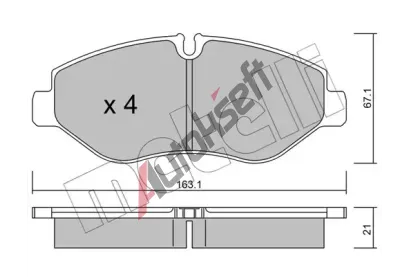 METELLI Sada brzdovch destiek MT 22-0671-1, 22-0671-1