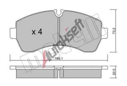 METELLI Sada brzdovch destiek MT 22-0673-0, 22-0673-0