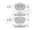 METELLI Sada brzdovch destiek ‐ MT 22-0675-0