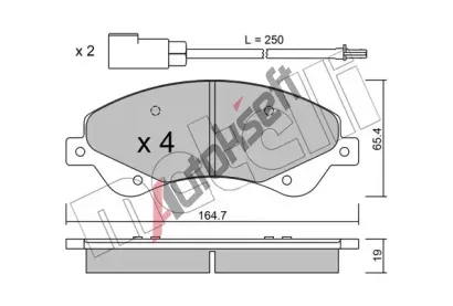 METELLI Sada brzdovch destiek MT 22-0679-0, 22-0679-0