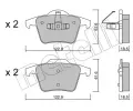METELLI Sada brzdovch destiek ‐ MT 22-0688-0